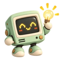 The Machine holding up a lightbulb