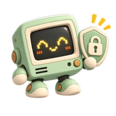 The Machine holding a shield with a padlock