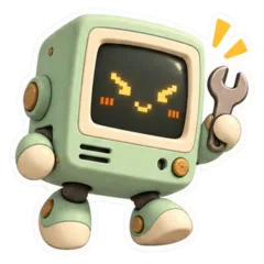 The Machine holding a wrench